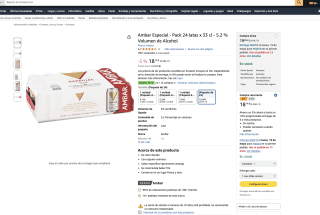 48 Latas 2 Pack de 24 Ambar Especial Lata de 33cl a solo 22,91€