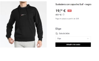 Sudadera con capucha de Hombre +8000 Suif por 19.99€