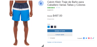 Calvin Klein Traje de Baño Hombre por $497 en Costco