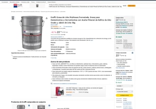 5 Kilos Grasa de Litio Multiusos Krafft por solo 19,98€
