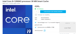 Intel Core i9-12900KS processor 30 MB Smart Cache voor €293 bij Mymediacenter