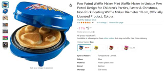 Blauwe Paw Patrol wafelijzer voor €9,29 bij Amazon NL