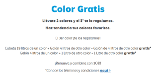 Color Gratis en Comex al comprar 2