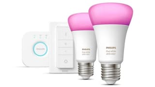 Philips Hue White and Color Ambiance Starterkit E27 (2 lampen, dimmer + bridge) voor €75 bij Beter Bed