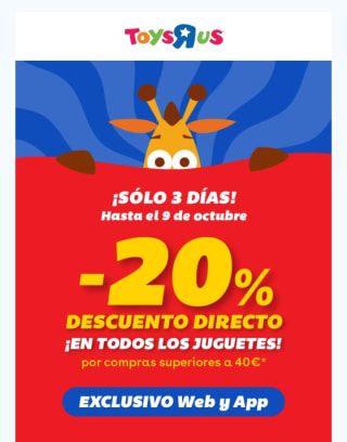 -20% de Descuento directo en ToysRus.