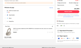 Auriculares SONY inalámbricos WH-1000XM4 con cancelación de ruido, cascos con conexión Bluetooth multipunto por solo 161,06€