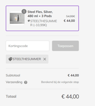 20% korting op stalen dopper flessen bij Air up