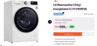 LG F4V909P2E wasmachine voor €599 bij Ibood