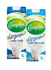 1+1 gratis op Campina Langlekker houdbare melk bij de Jumbo