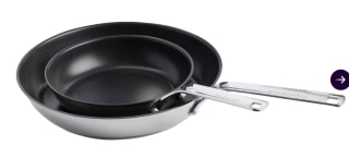 KitchenAid Stainless Steel Koekenpannenset 20 + 28 cm voor €49,95 bij iBOOD