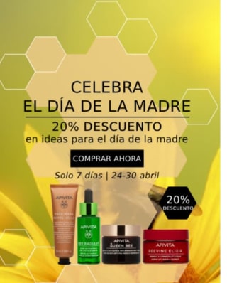 20% descuento en seleccionados Apivita