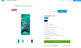 Oppo Find X2 Pro de 12GB 256GB por solo 249€
