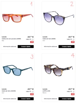 LACOSTE - Gafas de sol por 49,99€