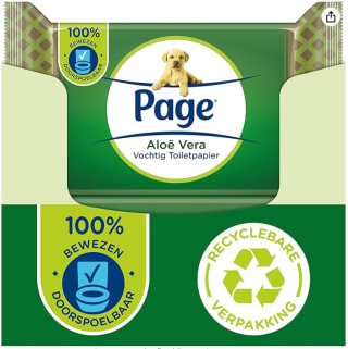 Page Vochtig toiletpapier Aloë Vera 12x38stuks voor €9,59 bij Amazon