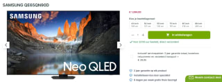 Samsung Neo QLED QN90D 65" Zwart voor €1.394 bij Plasmavisie