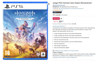 Videojuego Horizon Zero Dawn Remastered PS5 por 29,99€