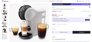 Cafetera Delonghi EDG225.w Genio S Dolce Gusto por 45,98€ (33,98€ nuevo usuario)