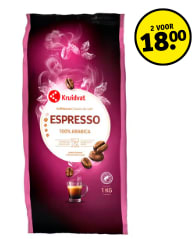 2 kg Kruidvat Kruidvat Espressobonen voor €18