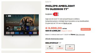 Philips Ambilight TV OLED909 77" voor €3.999 bij Hifi Klubben