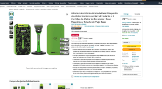 Gillette Labs Edición Limitada Razer Maquinilla de Afeitar con Barra Exfoliante + 5 Cuchillas por solo 29,99€
