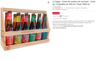 La Sagra Cesta de madera con 12 cervezas de 330 ml por 16.33€