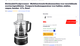 KitchenAid Foodprocessor voor €99