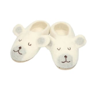 Ijsbeertjes Kids Sloffen , vilt, maat 28/29 voor €7,50 bij Dille-kamille