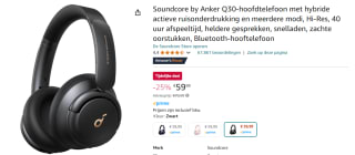 Anker by Soundcore Life Q30 Draadloze over-ear ANC Hoofdtelefoon voor €59,99 bij AMazon