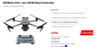 DJI Mavic 3 Pro - incl DJI RC Smart Controller voor €1.375 bij Bol.
