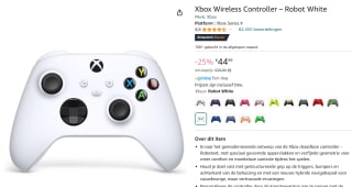 Xbox Draadloze Controller - Robot Wit - Series X & S - Xbox One voor €44,99 bij Amazon