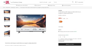 TV LED 138 cm (55") Xiaomi A 2025 UHD 4K con Google TV y Dolby Audio DTS-X por 299€