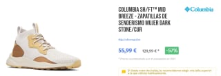 Zapatillas para Mujer Columbia Sh/Ft Mid Breeze por 55.99€