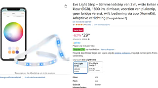 EVE Light Strip - Smart LED Light-Strip 2 meter voor €29,99 bij Amazon