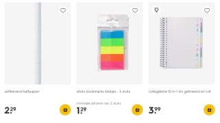 Gratis ijskoffie met slagroom bij besteding vanaf €20 aan schoolspullen bij HEMA