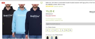 Ballin Est. 2013 Basic hoodie voor €15,25 bij Outlet46