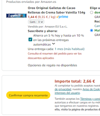 Pack 3 Oreo Galletas Cacao Rellenas Crema Vainilla 154g por 2,66€