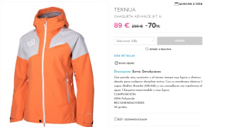 Chaqueta de Mujer Ternua Advance Jkt M - Shelltec Breathe por 71.2€