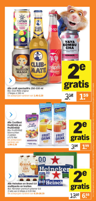 Albert Heijn Hamsterweken veel producten de 2de gratis
