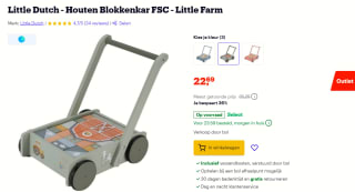 Little Dutch Little Farm Blokkenkar voor €22,69 bij Bol.com