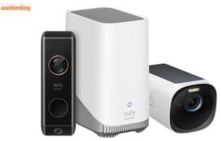 Homebase 3 + Eufy Video Doorbell Dual 2 Pro + Eufycam 3 voor €439 bij Coolblue