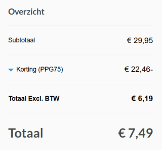 75% korting op foto op plexiglas