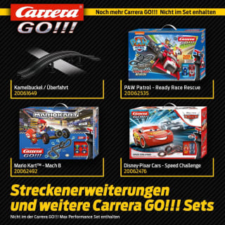 Carrera Go!!! Max Performance, 6.3 M. Max Verstappen en Lewis Hamilton voor €51,99 bij Amazon