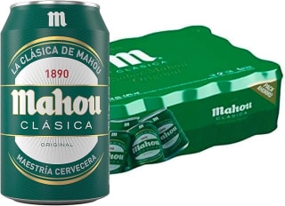 24 latas Mahou Clásica Cerveza Dorada Lager por 11,08€