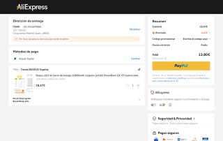 Baseus 22.5W banco energía 10000mAh por 13,80€