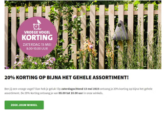 20% korting op bijna alles bij Intratuin