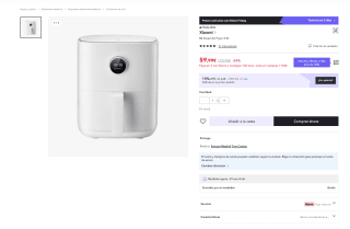 Xiaomi Mi Smart Air Fryer 3.5 litros por 44,99€