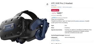 HTC Vive Pro 2 zonder controllers en basisstations voor €445 bij Amazon