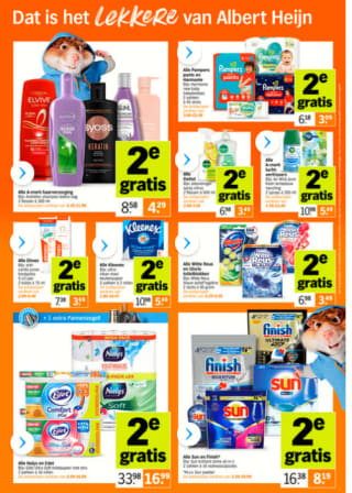 Albert Heijn Hamsterweken veel producten de 2de gratis