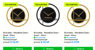 Diverse Riverdale producten tot 70% korting bij Timco voordeelmarkt