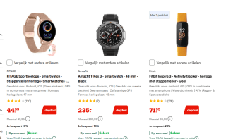 Tot 25% korting op diverse smartwatches bij Bol